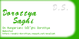 dorottya saghi business card